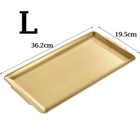 Gold Plated Stainless Steel Rectangle Tray