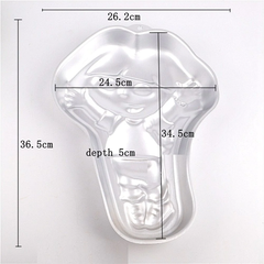 Silver Cartoon Cake Mold - Dora