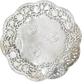 Doilies Baking Paper Mat Silver 9cm 3.5"