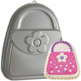 Handbag Cake Mold Silver Aluminium