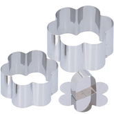 Mousse Mold Flower Shape Steel 3Pcs Set