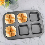 Square Brownie Muffin Tray 6 Cavity