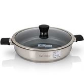 Alpenberg Stainless Steel Karahi With Glass Lid