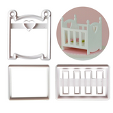 Baby Cot Plastic 3Pcs Set