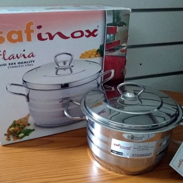 Safinox Flavia 24cm Deep Cooking Pot With S/S LID 6.80Ltr