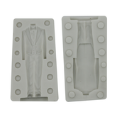 3D Man Suit Evening Dress Silicone Mold - bakeware bake house kitchenware bakers supplies baking