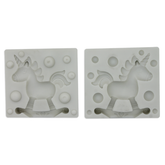 3D Rocking Unicorn Silicone Mold - bakeware bake house kitchenware bakers supplies baking