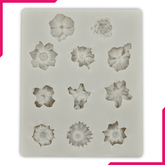 Silicone Fondant Mold 11 Flowers - bakeware bake house kitchenware bakers supplies baking