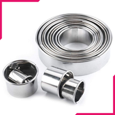 Round Cookie Cutter Steel 14 Pcs - bakeware bake house kitchenware bakers supplies baking