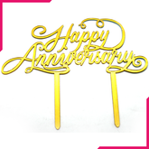 Happy Anniversary Cake Topper - bakeware bake house kitchenware bakers supplies baking