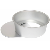 Cake Pan Silver Removable Lid 5 Inches - bakeware bake house kitchenware bakers supplies baking
