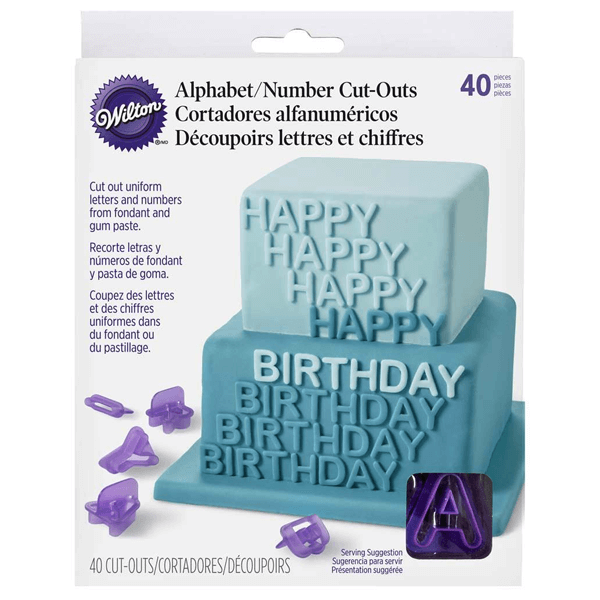 Alphabets And Numbers Cutouts - bakeware bake house kitchenware bakers supplies baking