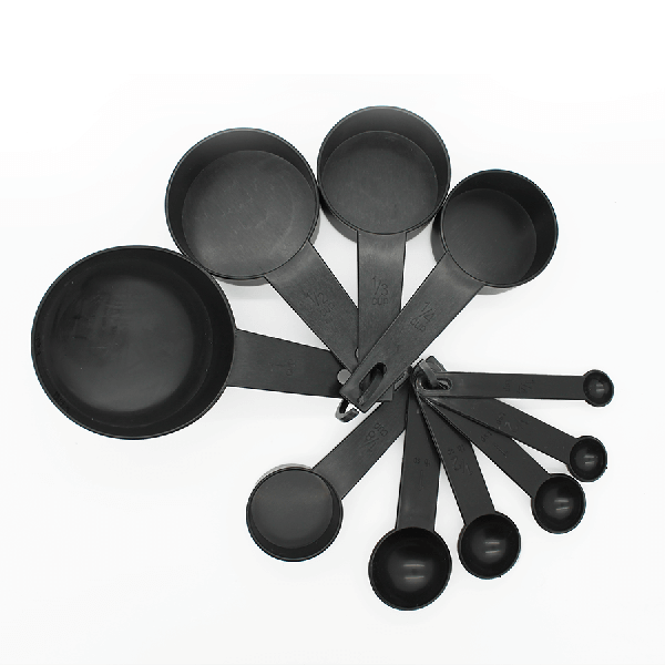 Measuring Cups and Spoons Set Black - bakeware bake house kitchenware bakers supplies baking