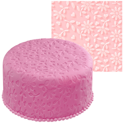 Fondant Imprint Mats Flower and Heart - bakeware bake house kitchenware bakers supplies baking