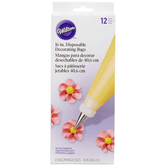 Wilton Disposable Decorating Bags 16in. - 12 Bags - bakeware bake house kitchenware bakers supplies baking