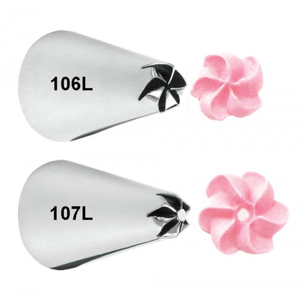 Wilton LH-Drop Flower Tips #106L/107L Set - bakeware bake house kitchenware bakers supplies baking