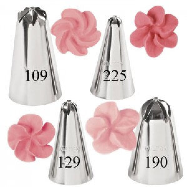 Wilton Drop Flower Tip Set - 4pcs - bakeware bake house kitchenware bakers supplies baking