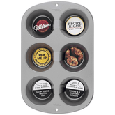 Wilton Recipe Right Jumbo Muffin Pan - 6 Cups - bakeware bake house kitchenware bakers supplies baking