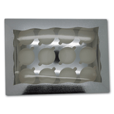 Silver Cupcake Box - 12 cupcakes - bakeware bake house kitchenware bakers supplies baking