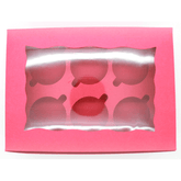 Pink Cupcake Box - 6 cupcakes - bakeware bake house kitchenware bakers supplies baking