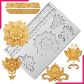 Vintage Royal Flower Silicone Mold - bakeware bake house kitchenware bakers supplies baking