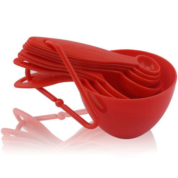 Measuring Cup & Spoon Set Red - bakeware bake house kitchenware bakers supplies baking