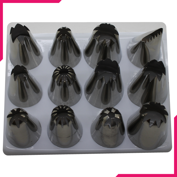 Extra Large Nozzle/tip Set - 12pcs - bakeware bake house kitchenware bakers supplies baking