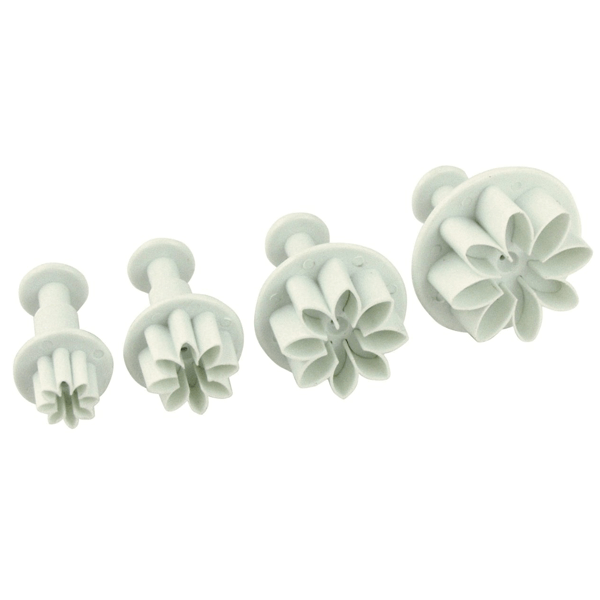 Plunge Cutter 8 Petal Flower - 4 pcs - bakeware bake house kitchenware bakers supplies baking