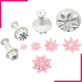 Plunge Cutter 8 Petal Flower - 4 pcs - bakeware bake house kitchenware bakers supplies baking