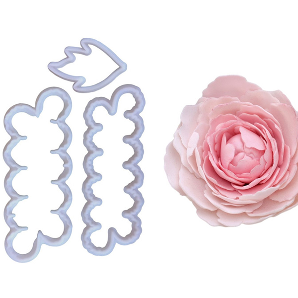 Cake Gumpaster Easiest Rose Cutter 3Pcs - bakeware bake house kitchenware bakers supplies baking