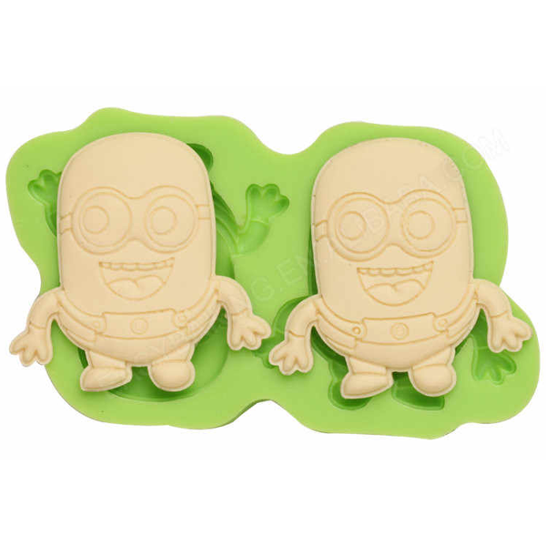 Two Minions Silicone Mould - bakeware bake house kitchenware bakers supplies baking