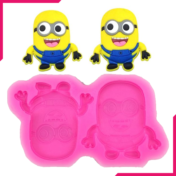 Two Minions Silicone Mould - bakeware bake house kitchenware bakers supplies baking