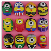 Mini Minion Silicone mould 12 Styles - bakeware bake house kitchenware bakers supplies baking