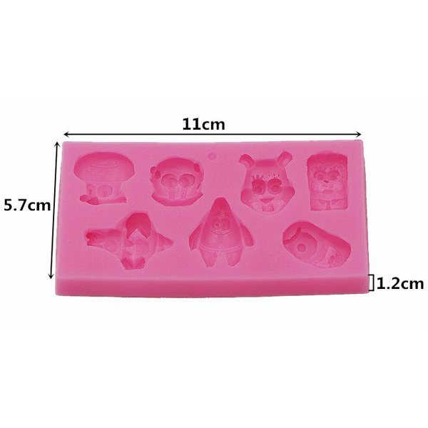 Spongebob Patrick Characters Silicone Mould - bakeware bake house kitchenware bakers supplies baking