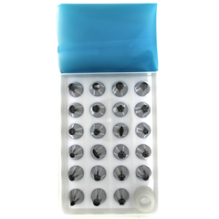 23 Nozzle/tip Set with Coupler and Piping Bag - bakeware bake house kitchenware bakers supplies baking