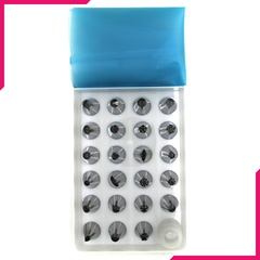23 Nozzle/tip Set with Coupler and Piping Bag - bakeware bake house kitchenware bakers supplies baking