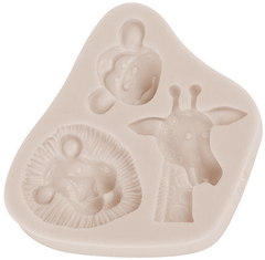 Silicone Mould Giraffe Lion & Monkey