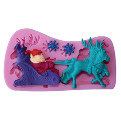 Christmas Deer Santa Silicone Mould - bakeware bake house kitchenware bakers supplies baking