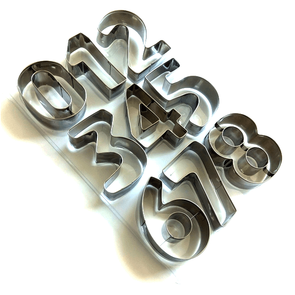 Extra Large Cookie Cutter Set 123 - bakeware bake house kitchenware bakers supplies baking