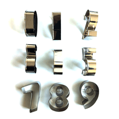 Extra Large Cookie Cutter Set 123 - bakeware bake house kitchenware bakers supplies baking