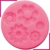 Silicone Fondant Mold 5 Flowers - bakeware bake house kitchenware bakers supplies baking