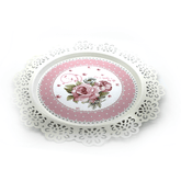 Cake Serving Plate Flowers Design 8 in - bakeware bake house kitchenware bakers supplies baking