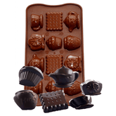 Silicone Chocolate Mold Clock Tea Time - bakeware bake house kitchenware bakers supplies baking