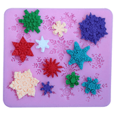 3D Christmas Snowflake Silicone Fondant Mold - bakeware bake house kitchenware bakers supplies baking