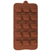 3D Double Heart Silicone Chocolate Mold - bakeware bake house kitchenware bakers supplies baking