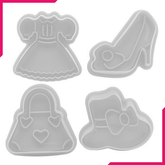 Plunge Cutter Princess 4 Pcs - bakeware bake house kitchenware bakers supplies baking