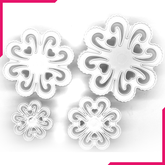 Fondant Embosser Cutter Blossom 4 Pcs - bakeware bake house kitchenware bakers supplies baking