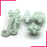 Fondant Embosser Cutter Mix Shapes 4 Pcs - bakeware bake house kitchenware bakers supplies baking