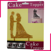Cake Topper Bride And Groom Golden - bakeware bake house kitchenware bakers supplies baking