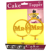 Cake Topper Mr And Mrs Golden - bakeware bake house kitchenware bakers supplies baking